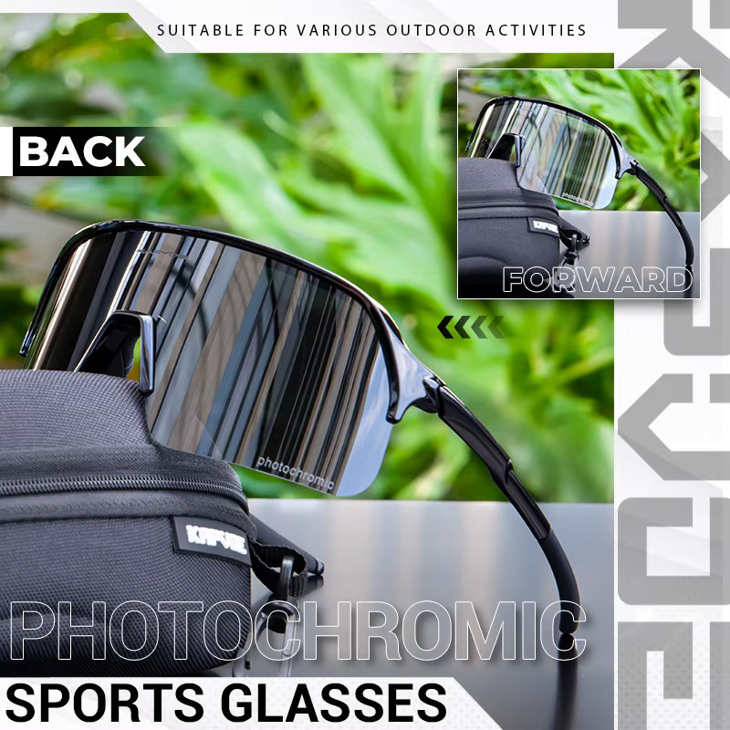 Kapvoe Sportsonnenbrille, Unisex, Vollrand, Kunststoff, wrap - Bild 2