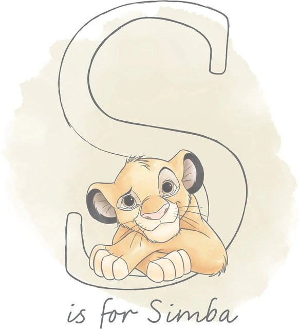 Komar Wandbild Simba Kinderwelten, bunt, B/H: 50 x 70 cm - Bild 1