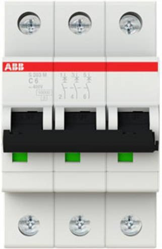 ABB S203M-C6 Leitungsschutzschalter 3polig 2CDS273001R0064 - Bild 1