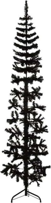 Vidaxl Künstlicher Halb-Weihnachtsbaum in Schwarz, wandmontiert, Höhe: 240 cm - Bild 1