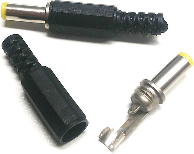 ESHYLALA DC Power Adapter Stecker Set, 10 Stück, Schwarz, Maße: 5,5 x 2,1 x 14 mm - Bild 1