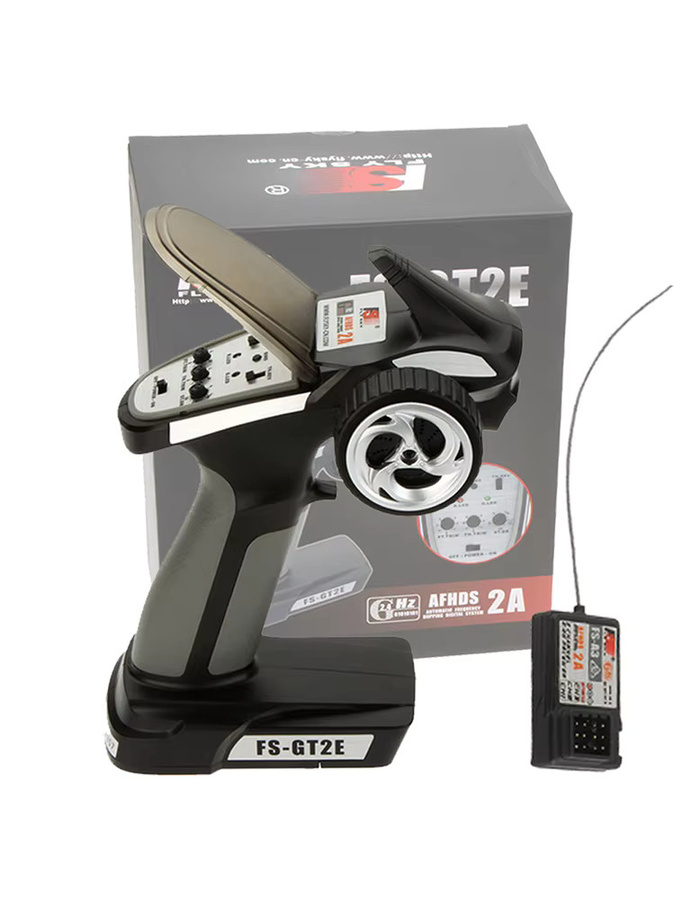 Flysky FS-GT2E AFHDS 2A 2,4G 2-Kanal Funksystem Sender mit FS-A3 Empfänger, black - Bild 3
