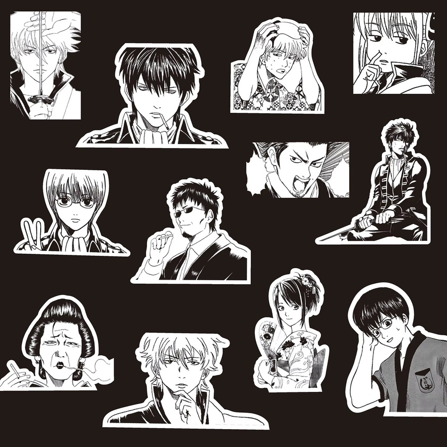 80 Stück Gintama Aufkleber Set in Multicolour für DIY Tagebuch und Handyhülle - Bild 4