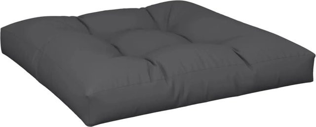vidaXL Palettenkissen Schwarz aus Polyester, B/T/H: 70 x 70 x 12 cm, UV-beständig und wasserabweisend - Bild 1