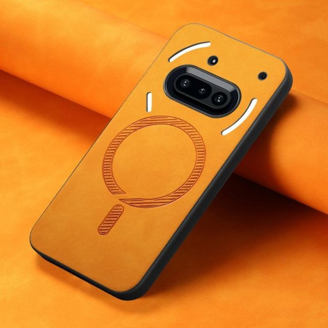 Magnetische Leder-Schutzhülle für Nothing Phone 3a in Schwarz - Bild 1
