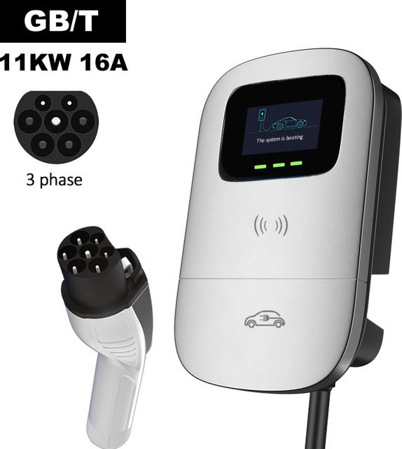JIGU GBT Elektroauto-Ladestation mit WIFI App, 3-phasig, 16A, 11KW, Wallbox für EV-Ladegeräte (380V) - Bild 1