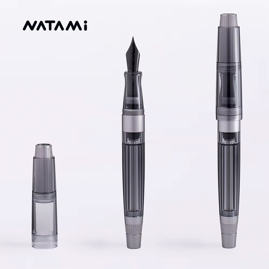 Natami Füllfederhalter mit Vakuumfüllung aus Titan und Acryl mit feiner Nr. 6 Spitze - Bild 2