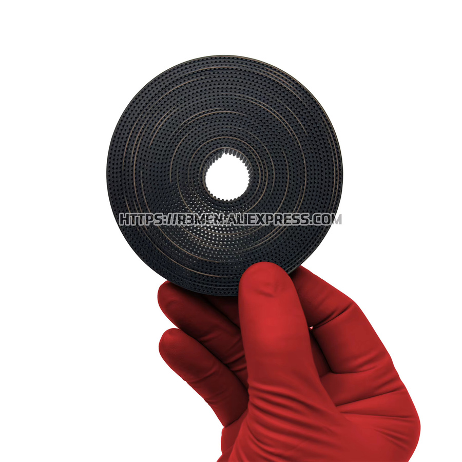 R3men EPDM 1,5 GT 6 mm/9 mm offener Zahnriemen für 3D-Drucker in Schwarz - Bild 4
