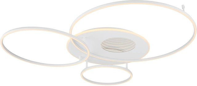 Globo Lighting Deckenleuchte Invertina LED in Weiß aus Aluminium und Kunststoff, B/H/T: 105,3 x 13 x 126,4 cm - Bild 1