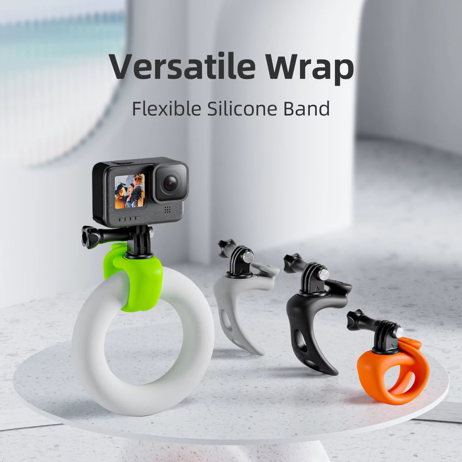 TELESIN Flexible Silikon Halterung für GoPro, Insta360 und DJI Action Kameras - Bild 2