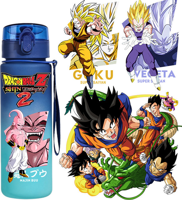 Bandai Dragon Ball Trinkflasche mit Farbverlauf, auslaufsichere Sportflasche für die Schule, 650 ml - Bild 1