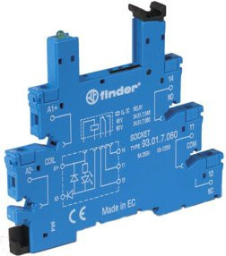 Finder Schraubfassung Blau für 5/12/24VDC 93.01.7.024 - Bild 1