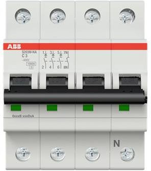 ABB S203M-C3NA Leitungsschutzschalter 3A 400V Grau 2CDS273103R0034 - Bild 1
