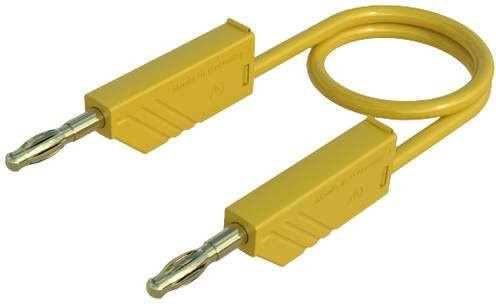 Hirschmann Test & Measurement MLN 100/2,5 GE Messleitung mit 4mm Lamellenstecker, Gelb, Länge: 1,00 m - Bild 1