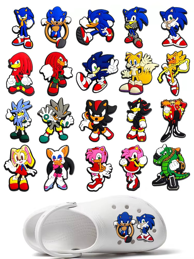 Hot Toys Charms, Cartoon-Schuh-Charms, PVC, 20 Stück - Bild 4