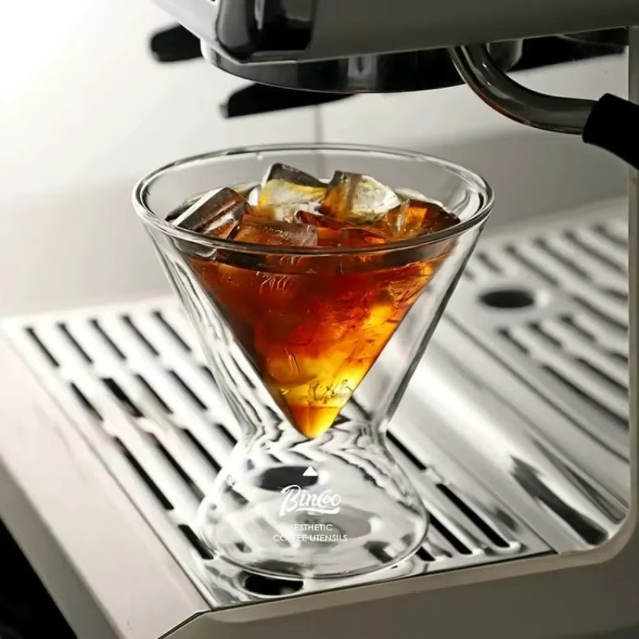 Doppelschichtige Kaffeetasse aus Glas, 180 ml, transparent, hitze- und kältebeständig für Iced Americano, Latte oder Spezialgetränke - Bild 5