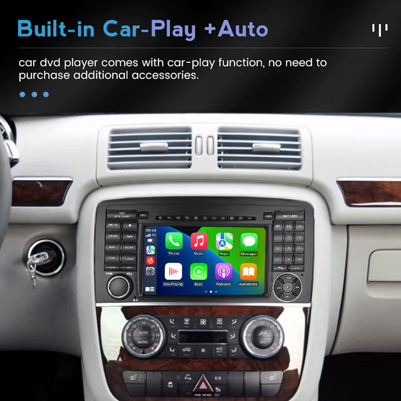 MEKEDE Android 15 Autoradio Multimedia Smart-Car-System für Mercedes Benz R-Klasse W251 R280 R300 R320, Schwarz - Bild 3