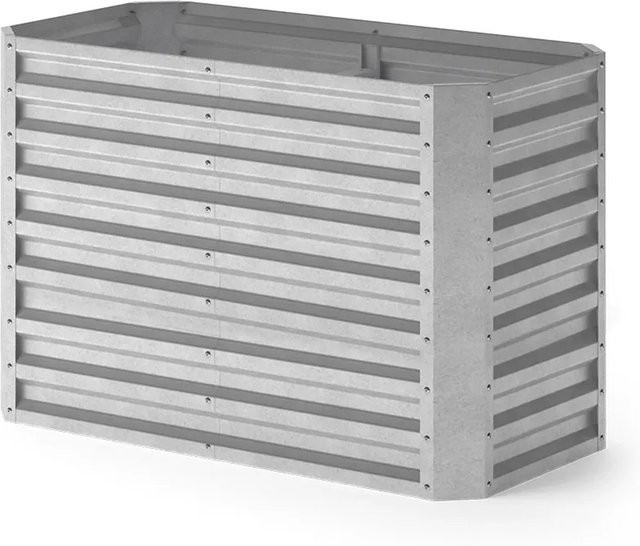 OK-Living Hochbeet aus verzinktem Stahl in Silber, B/T: 120 x 60 cm - Bild 1