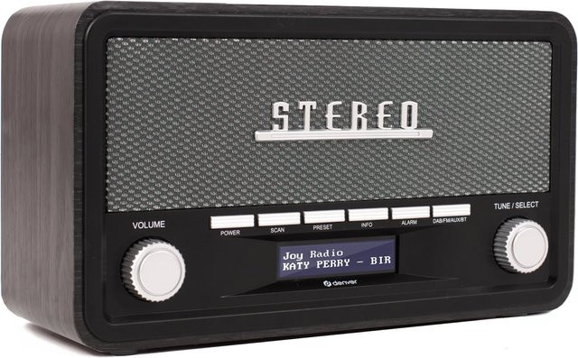 Denver DAB-18 Retroradio mit DAB+, UKW, Bluetooth und Weckfunktion in Schwarz oder Grau - Bild 3