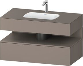 Duravit Einbauwaschtisch-Möbel-Set Qatego in Grau, B/T/H: 100 x 55 x 60 cm - Bild 1