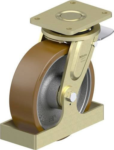 Blickle Schwerlast-Lenkrolle LS-GB 252K-ST-FS in Silber, Rad-Durchmesser: 250 mm, Tragfähigkeit: 1800 kg - Bild 1