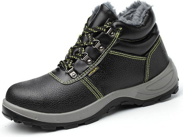 Avant-garde Arbeitsschutzschuhe für Herren in Schwarz, High-Top Sicherheits-Schutzarbeitsschuhe mit Kälteschutz, Anti-Quetsch- und Durchtrittssicher, Größe 46 - Bild 1