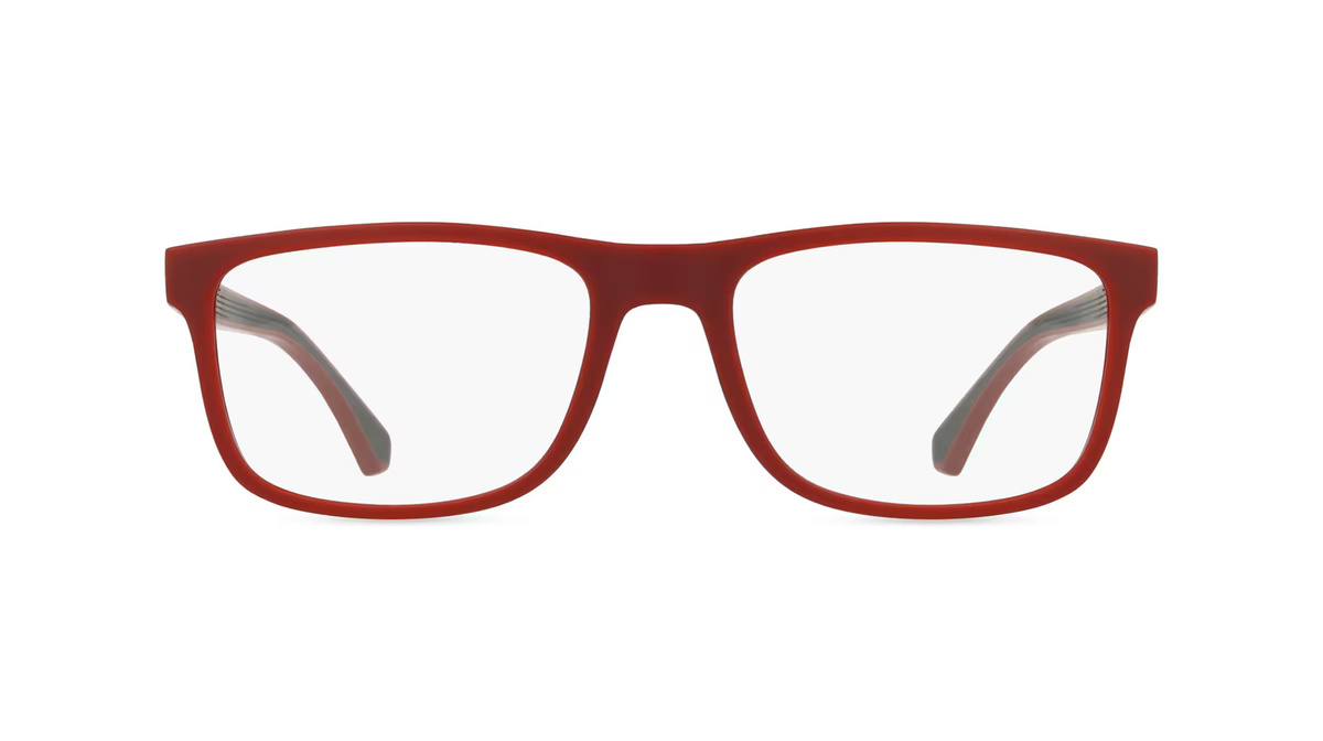 Emporio Armani EA3147 Korrektionsbrille, Vollrand, Eckig, Kunststoff, Rot, Herren - Bild 1