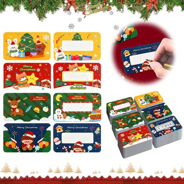 80 Stück Weihnachtskratzkarten für Kinder und Lehrer in Mehrfarbig - Bild 1