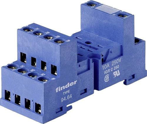 Finder 94.64 Relaissockel in Blau, B/T/H: 27 x 28 x 71 mm - Bild 1