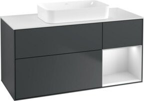 V&B Waschtischunterschrank Finion mit Wandbeleuchtung, Farbe: Weiß lackiert, B/T/H: 120 x 60 cm - Bild 1