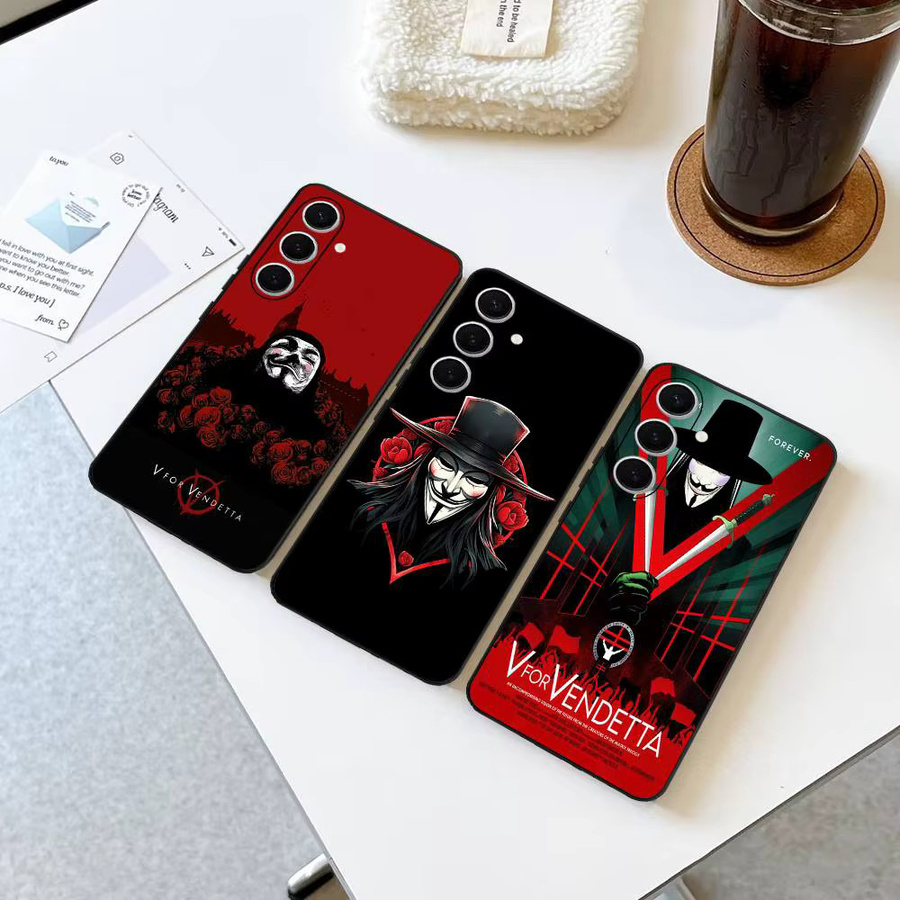 Handyhülle V für Vendetta Design für Samsung Galaxy S24 FE S25 Ultra S20 Lite S21 S22 S23 S24 5G Multicolor - Bild 2