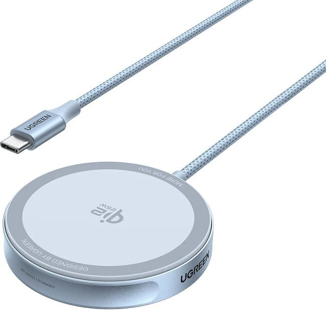 UGREEN MagFlow Wireless Netzladegerät 25W in Blau und Grau - Bild 1