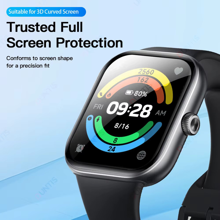 DUNTIS Displayschutzfolie für Xiaomi Redmi Watch 5, Silikon, transparent - Bild 3