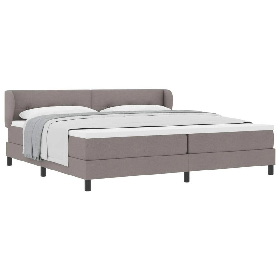 vidaXL Boxspringbett mit Matratze und Taschenfederkern in Taupe, B/T: 200 x 200 cm - Bild 2