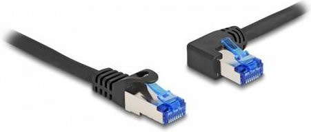 Delock RJ45 Patchkabel CAT 6a S/FTP Ethernet LAN Schwarz, Länge: 2,00 m - Bild 1
