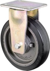 BS Schwerlastrolle RR110.B81.200 mit Schraubbefestigung in Schwarz und Silber - Bild 1