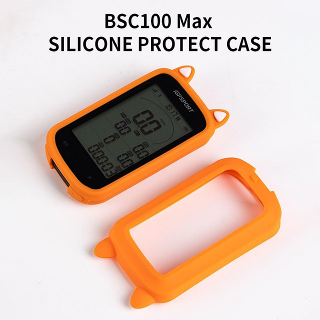 Silikon-Schutzhülle in Orange für IGPSPORT BSC100Max GPS-Fahrradcomputer inklusive Bildschirmfolie - Bild 1