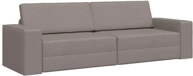 vidaXL Schlafsofa in Taupe aus Stoff mit abnehmbaren Bezügen für dein Wohnzimmer - Bild 1
