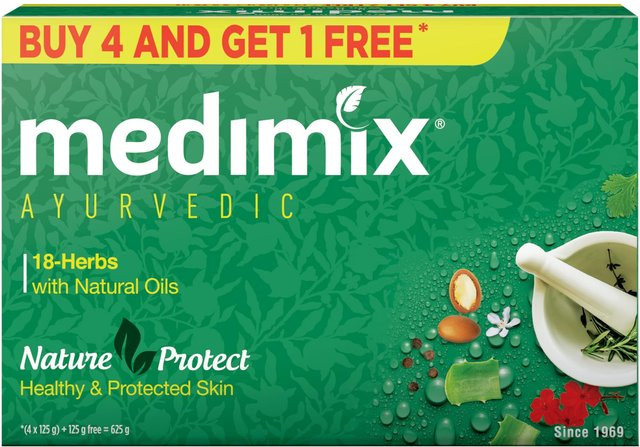 Medimix Ayurvedische Klassische 18 Kräuter Badeseife, 125g - Bild 1