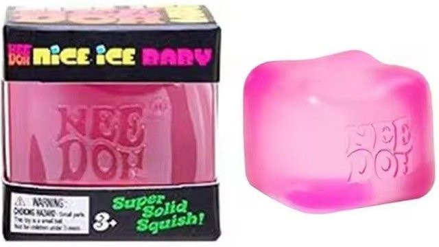 Schylling Needoh Nice Cube, Sensorisches Spielzeug, rosa - Bild 1