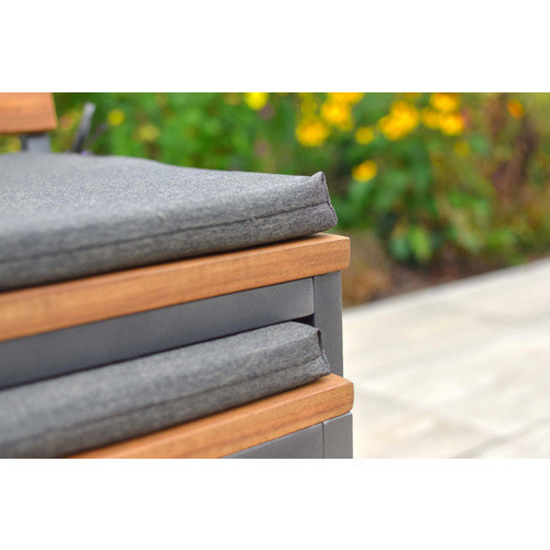 MERXX Gartenmöbelset Milos für 12 Personen aus Aluminium und Akazienholz in Grau, B/H/T: 145 x 76,5 x 55 cm - Bild 2