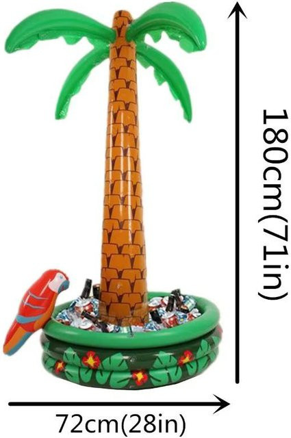 Aufblasbare Kokospalme von Discover Intime als Bar-Requisite mit integriertem Eiskübel, Multicolor, Höhe: 180 cm, Breite: 72 cm, Tiefe: 72 cm - Bild 1