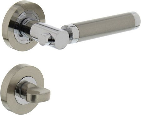 Intersteel Türdrücker Birgit WC Chrom Silber aus Zink, Durchmesser: 52 mm, Stift: 8 mm - Bild 1