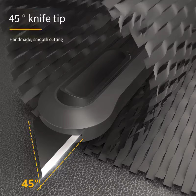 Deli Black Blade Universalmesser in Schwarz als Mehrzweck-Cutter zum Auspacken, für Tapeten und zum Papierschneiden - Bild 3