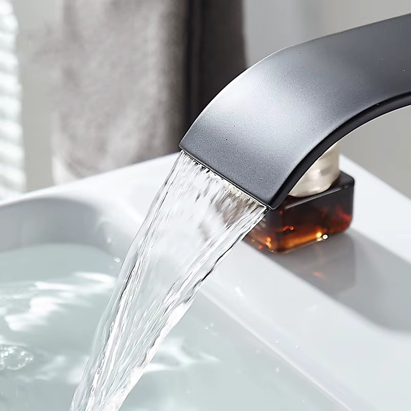 Wasserfall-Waschbecken mit Wasserfall-Armatur aus Edelstahl in Matt Schwarz von ctzszzmm - Bild 3