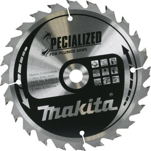 Makita B-09313 Hartmetall Kreissägeblatt für Metall, Farbe: Silber, Durchmesser: 185 mm, Bohrung: 15,88 mm, Zähne: 24 - Bild 1