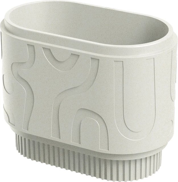 Prosperplast Blumentopf Folka Round Case in Sand, B/T/H: 58 x 34 x 46 cm - Bild 1