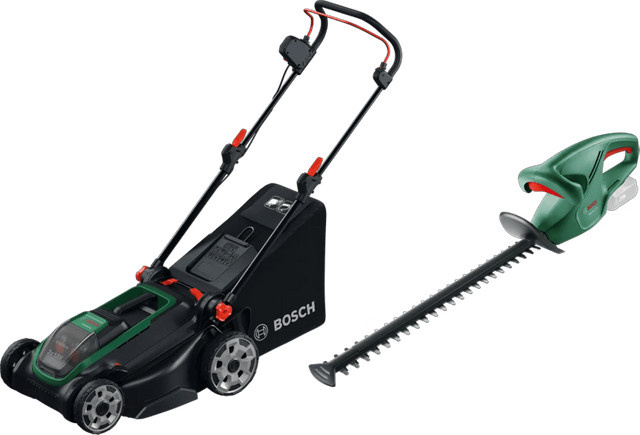 Bosch Rotak 18V-43 Heckenschere und Bosch EasyHedgeCut 18-45 Li Heckenschere Set ohne Akku aus der Power For All 18V Serie - Bild 1