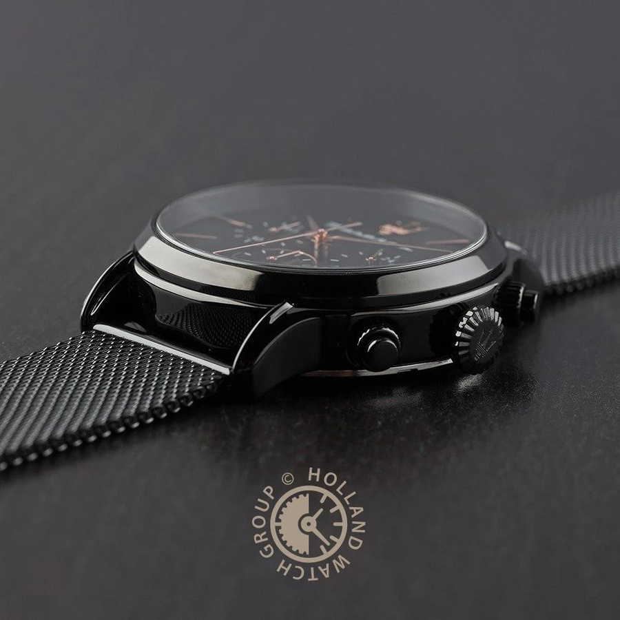 Maserati Chronograph, Edelstahl, Schwarz, Quarz, 42 mm, Herren - Bild 2