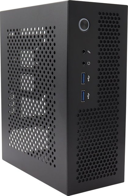 TFDP Mini ITX Gaming PC Gehäuse mit USB-C in Schwarz und Silber - Bild 1
